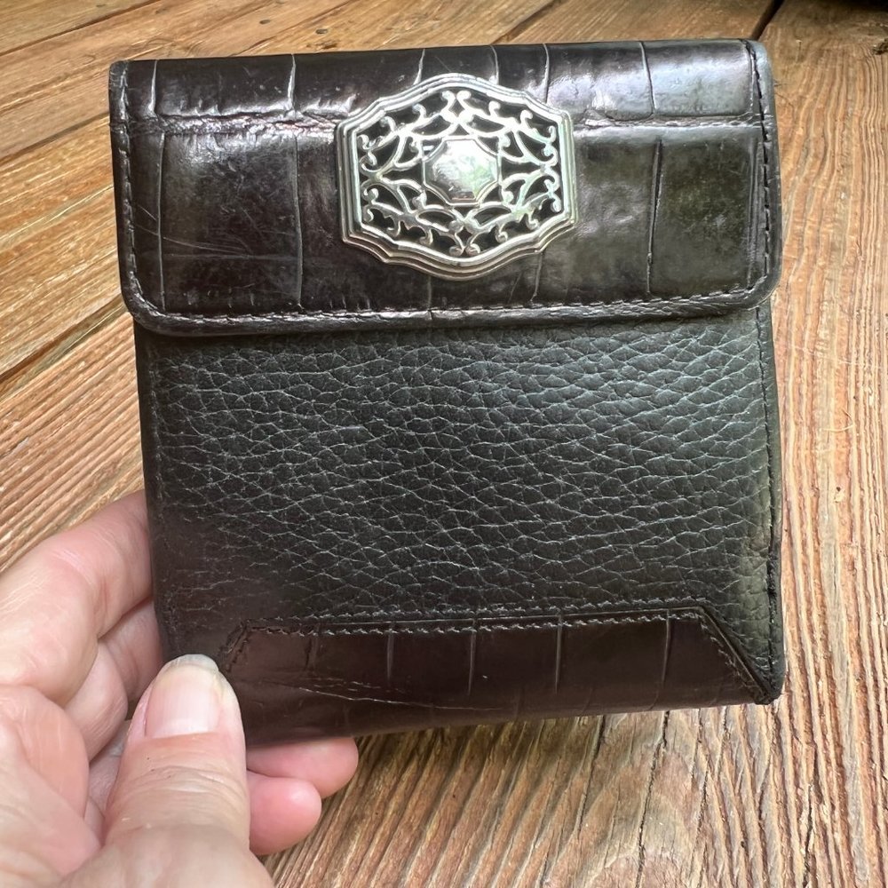 Vintage Brighton Black Fold Over Wallet